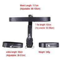 Introducing the inescapable chastity belt a seductive accessory for your BDSM fantasies. Adjustable fitment locked securely in place with padlocks. The easiest, cheapest way to submit without sacrificing comfort.