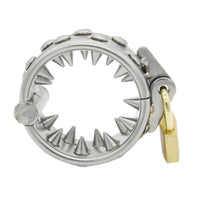 Dive into the shocking world of with our heavy stainless steel, featuring spikes for intense stimulation. Surprise and captivate as the lock busts freedom, ensuring a secure, wireless thrill.