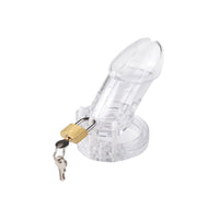 Experience the quality and affordability of our lightweight, transparent male chastity cage made from high-quality polycarbonate materials. This ergonomic design ensures comfort and security, making it the perfect choice for enhancing personal journeys.