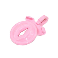 Experience discretion with our flat pink mesh cage, achieving an inverted penis effect. Breathable mesh and low-profile opening for comfort. Five included rings secure fit with hoop and nut locking.