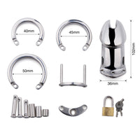 Experience ultimate control with our stainless male chastity device the steel LockTheCock kit that combines comfort and security. Among the safest models, it offers options to suit your budget, making chastity possible.