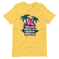 Embrace your submissive side with this athletic yellow thong shirt featuring bold green accents. Perfect for penis cage sissies seeking to express their devotion, this unique garment combines style and statement, making it clear you're ready to serve a worthy Mistress.