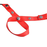 Elevate your BDSM scenes with this nylon belt. Its surgical-grade plastic loop ties down securely, blending comfort and restraint better than stainless or chrome.