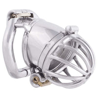 Experience ultimate control and comfort with our stainless chastity flat dick cage. This smaller, spiked device features a sleek strip design with spikes that prevent unwanted arousal, keeping your testicles secure and enhancing your chastity experience.