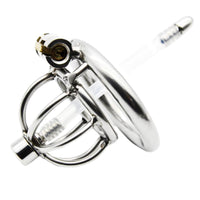 Stainless steel design ensures your desires are securely held while the urethral tube offers a thrilling filling sensation. Enjoy seamless control with a reliable screw mechanism, keeping everything in place. With customizable chastity rings that fit snugly, you'll be swollen with anticipation for your keyholder's control, enhancing the intimate dynamics. Experience the exhilarating sliding sensation only this combo can provide.