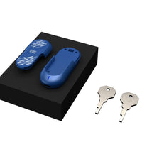 Upgrade your chastity experience with the Key Pod the safest way to hand over control of your cage, sissy. Through the app, your penis is securely locked, making escape impossible even for Houdini. This sleek case keeps your key safe and your fantasies alive.