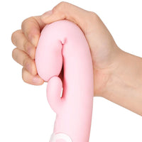 Indulge in self-worship with our pink silicone vibrator that mimics oral eating for ultimate clit pleasure. Its multi-speed tongue teases you to squirt and drip with ecstasy, while the rabbit vibrator penetrates deeply. Rechargeable for endless delight, it's your key to heavenly satisfaction.