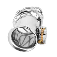 Explore intricate power dynamics with The Permanent Pledge a stainless steel Chastity body. Embrace femdom, led by control and psychological and physical Chastity torture.