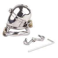 Upgrade your chastity experience with our spiral cage. Measuring at an inch in diameter, this stainless steel device locks you securely like a jail, ensuring heightened control and anticipation until playtime has ended.