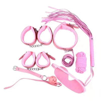 Spice up your next party with this versatile bondage set! Perfect for a group looking to demo their adventurous side. Whether you're a playful cougar or new to the scene, turn any night into an unforgettable orgy of sensations.