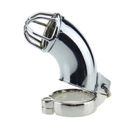This Chastity long cage in sleek silver acts as a secure locker for your desires, built to hide and expose at the tip. A photo-perfect blend of submission and excitement.
