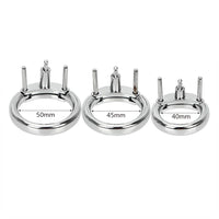 Enhance your jailhouse play with this durable, heavy metal ring. Its compatibility ensures an inescapable experience while being detector-friendly. Ideal for Lockthecock kit estim and sounding male scenarios, it offers extra security and comfort, making it perfect for long-term commitment in BDSM sessions.