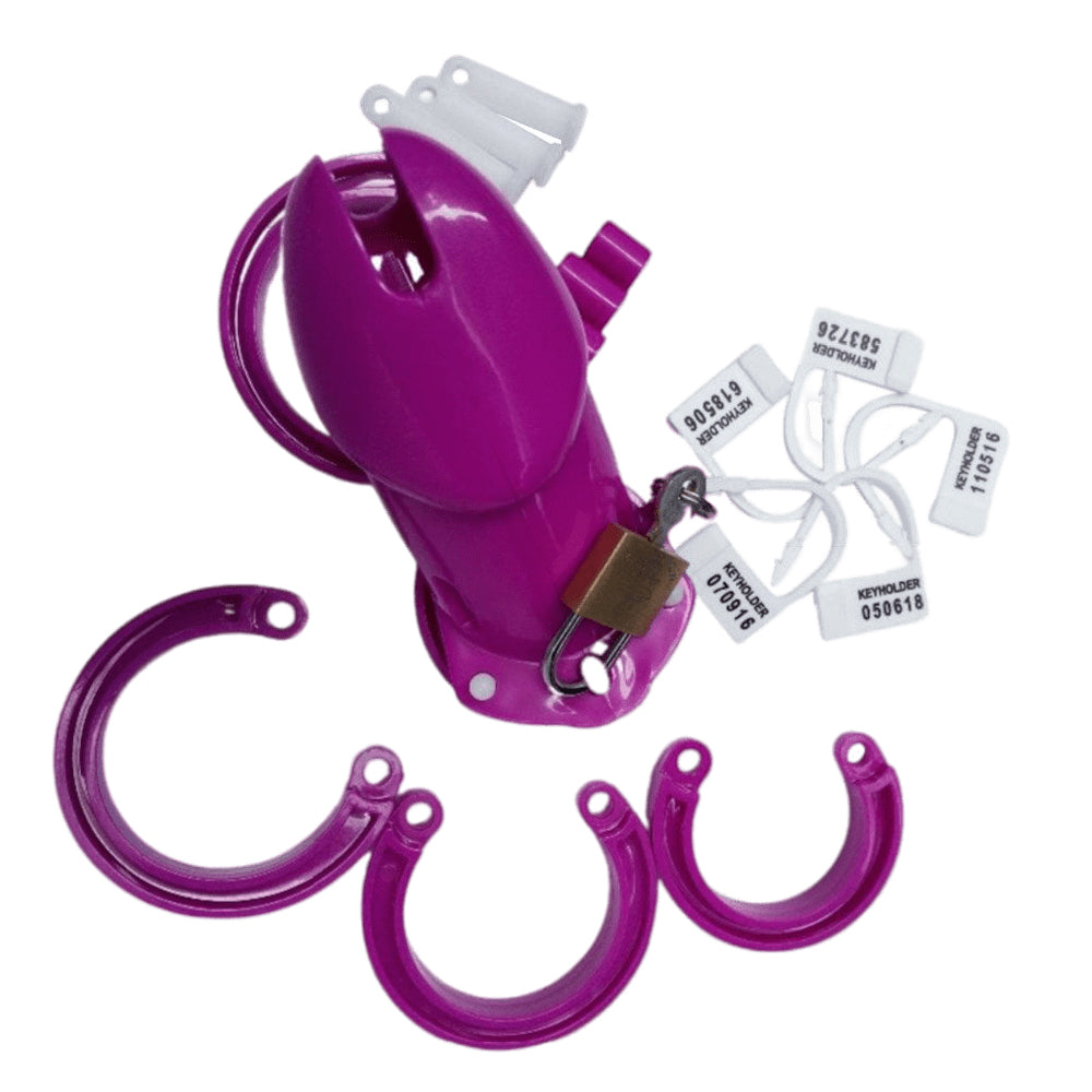 Denial In Purple offers versatile measurement options with five ring sizes for personalized fit, preventing atrophy. Easily track your number on the chart for comfort and style.