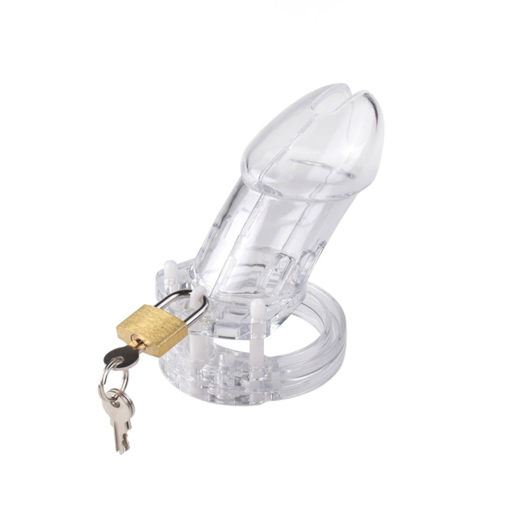 The lightweight Touch-Me-Not cage serves as a trusty buddy for long-term wear without negative effects. Its versatile fit supports regular dom-sub dynamics, respecting the law of control.