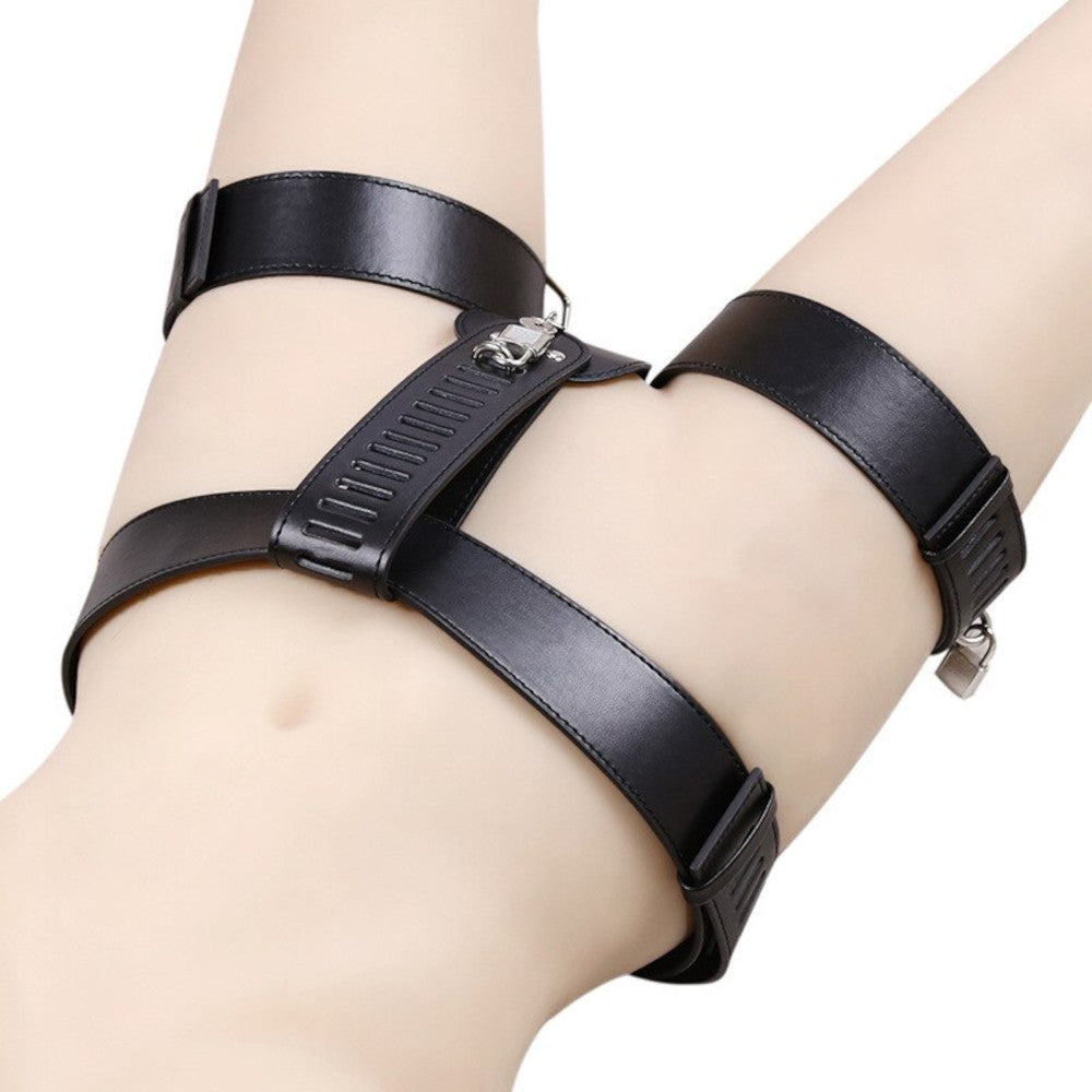 Experience the allure of surrender with our Inescapable Chastity Belt. Crafted from high-quality vegan leather to fit wearers of most sizes, this belt ensures you can't break free, allowing desire to atrophy into anticipation. Embrace ultimate submission with this inescapable accessory.