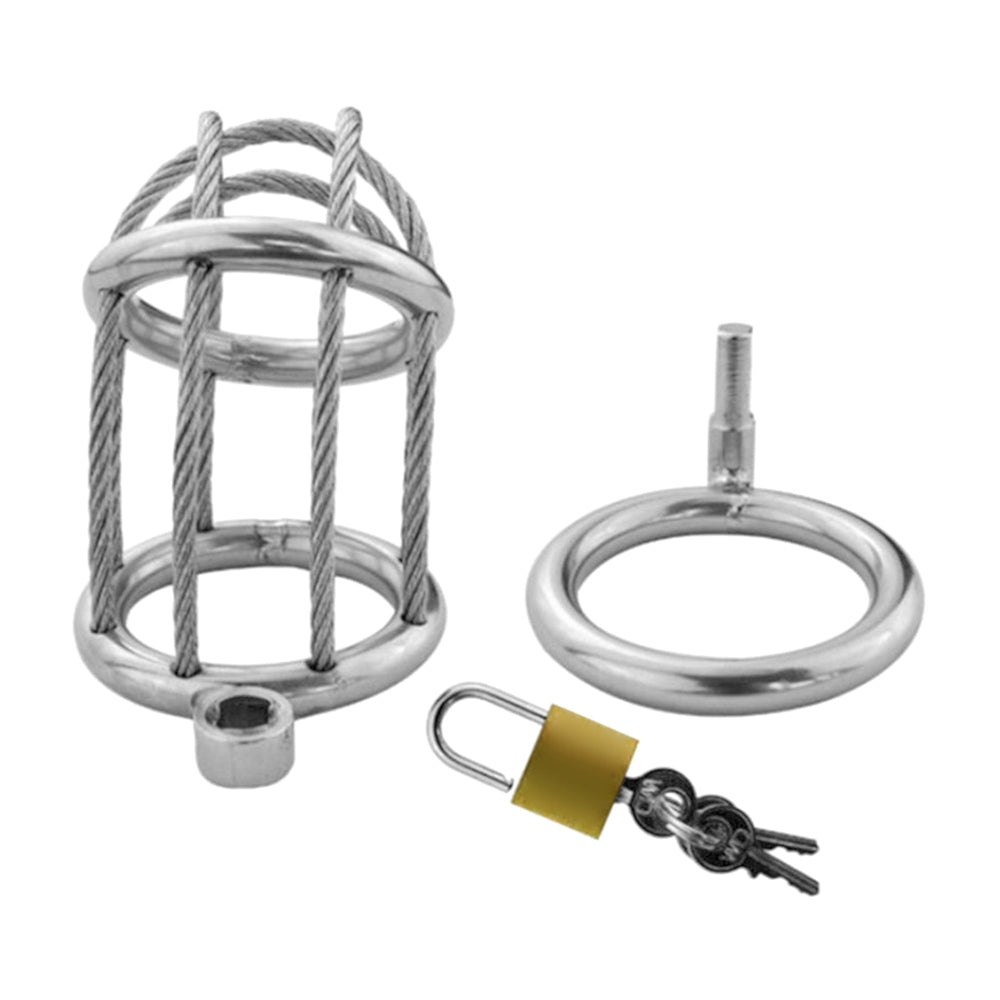 Secure your desires with our penile cage steel, blending comfort and control. Featuring stealth screw and padlock, it maintains discretion. Tags ensure trust, enhancing your BDSM journey.