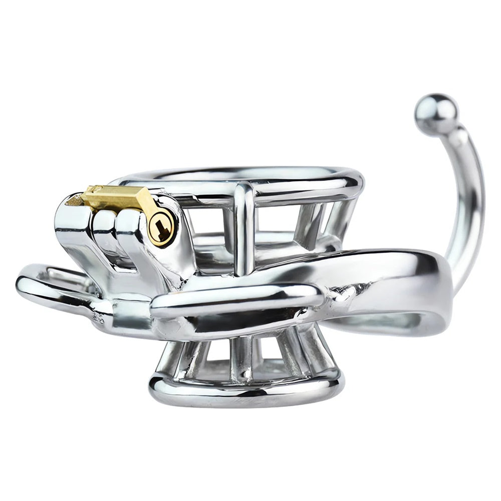 Combining style with restraint, our steel Chastity belt offers twin rings for reliable attachment. Strapped securely, it provides comfort and discretion, unlike other devices. Perfect for psychological submission, this unique design ties you to your desires while maintaining hygiene and security, making every moment both liberating and confining.