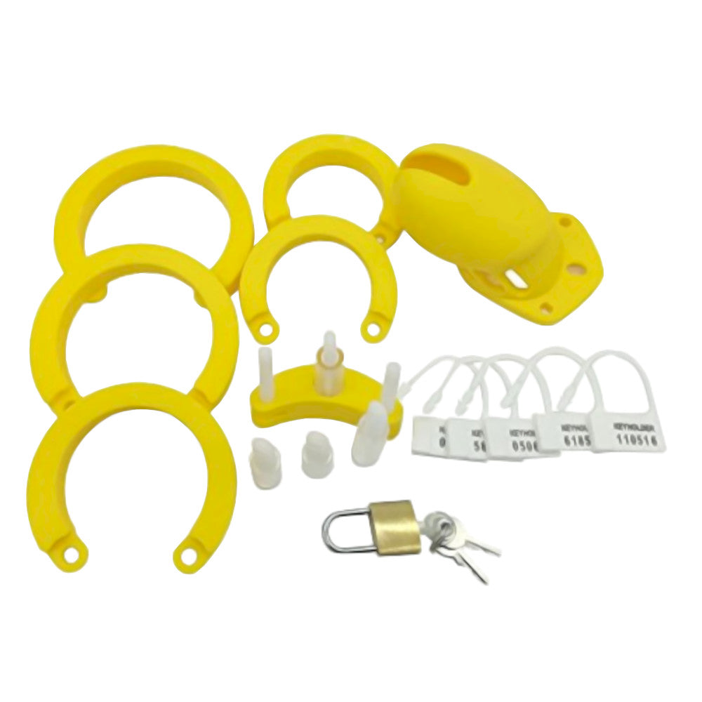 From every side, the Yellow Bellied Sissy cage brings your fantasy into full perspective. Benefit from its secure, fully encasing design with side slots for comfort that elevates control to a new level.