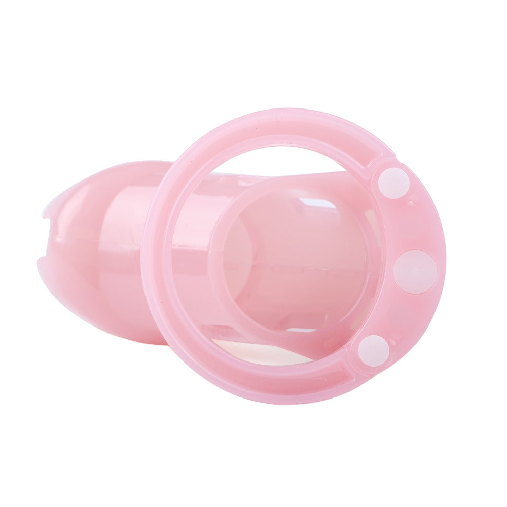 Unlock your fantasies with this pink torture cage, ideal for CBT play. From lovers exploring cuck dynamics to boyfriend-led scenarios, it transforms dreams into reality.