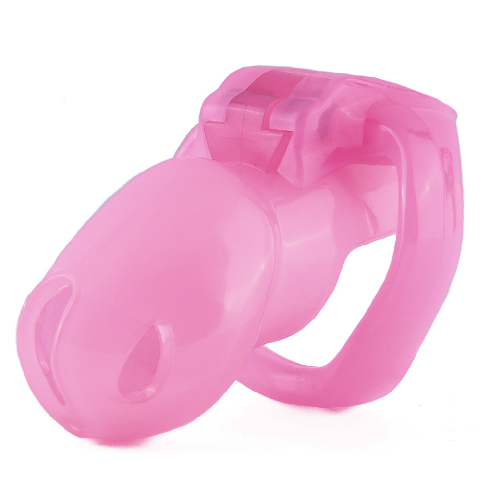 Step into the beginning of a new journey with our pink resin cage. Designed to help you toe the line between desire and discipline, this comfortable and flexible device meets the challenges of long-term wear without causing blood, rage, or discomfort. Embrace control and elevate your sissiness with a cage that turns challenges into pleasures.