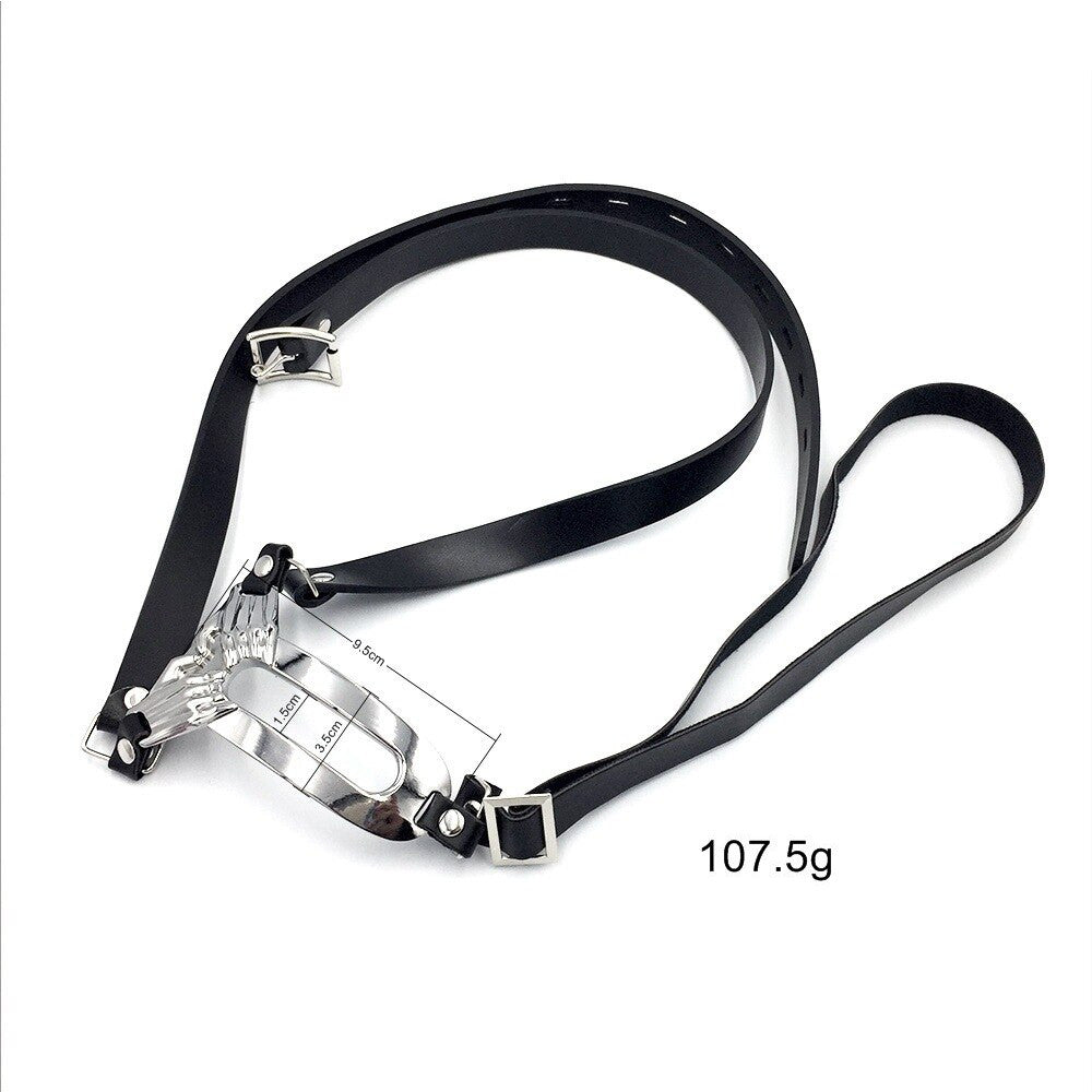 Transform your chores into tantalizing tasks with this steel male chastity belt! File away distractions, keep focused, and let anticipation build. Every household needs these belts!