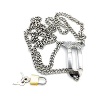 Miss the fun? With a steel male chastity, you can plus up the teasing and laughter. But seriously, where's the key? This male chastity belt brings the jokes and keeps you guessing!
