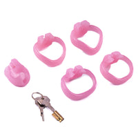 Unlock new motivation with our lightweight pink resin cage. Designed for comfort without adding extra weight, it's the key to losing unwanted habits and embracing self-control. Not recommended for pregnant individuals.