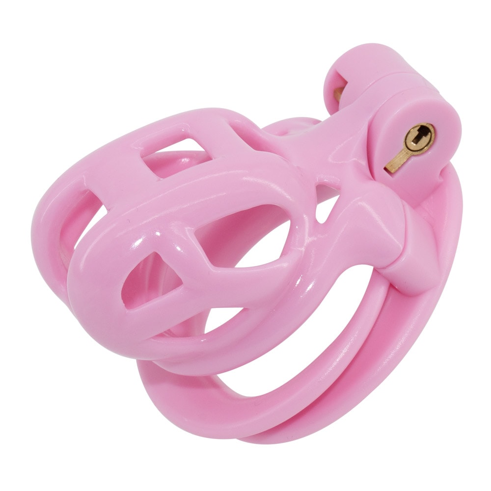 Unlock playful submission with this pink silicone cage, perfect for small Chastity. Its rainbow of colors and breathable design promise comfort and secure locking, ensuring long-lasting restraint.