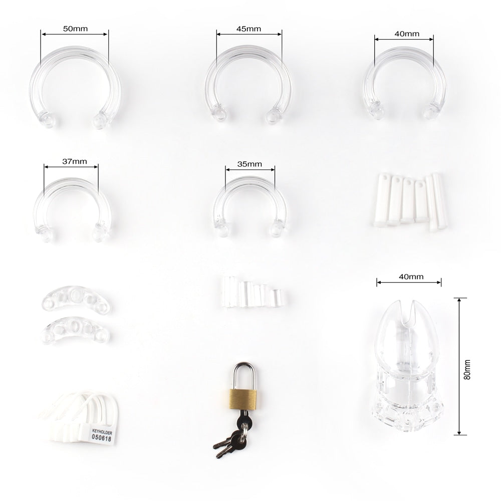 Elevate your profile with our transparent chastity cage that locks securely and looks sleek. One of the cheapest options available, it includes keys for ultimate control. Buy now!