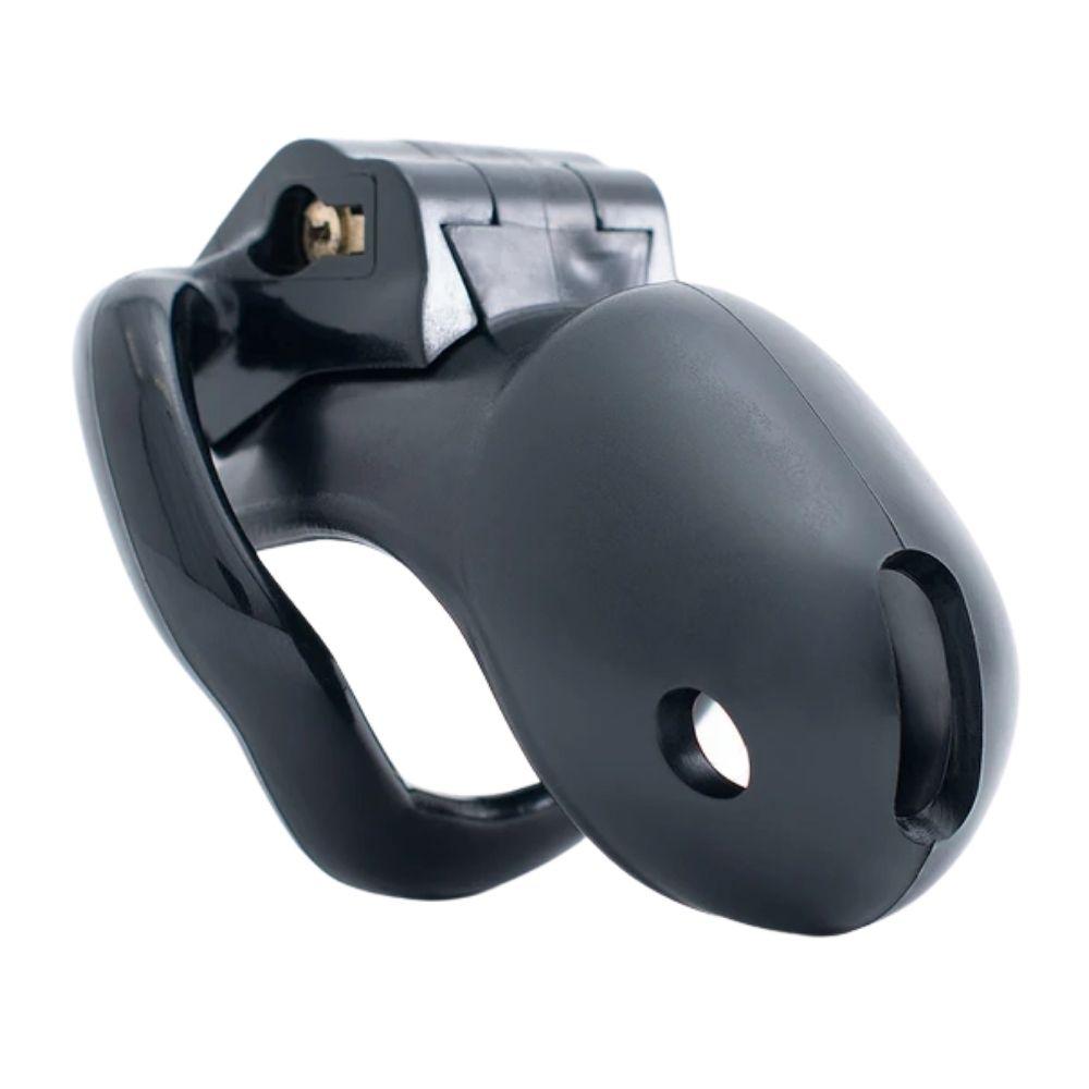 Introducing 'The Little Nub' a short cock cage and tube device with a sleek, low-profile design. Perfect for summer adventures or discreet Tinder dates, this highly rated device helps you stay true to your origins of commitment.
