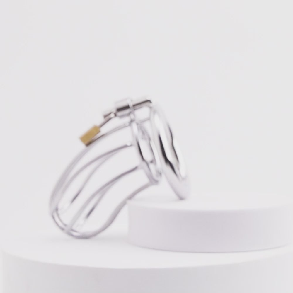 Experience the ultimate tease and surrender with our stainless steel chastity cage. Designed for your sub hubby, this device locks away his desires, turning frustration into a thrilling game that binds you forever. Let the tension build and ignite your passion like never before.