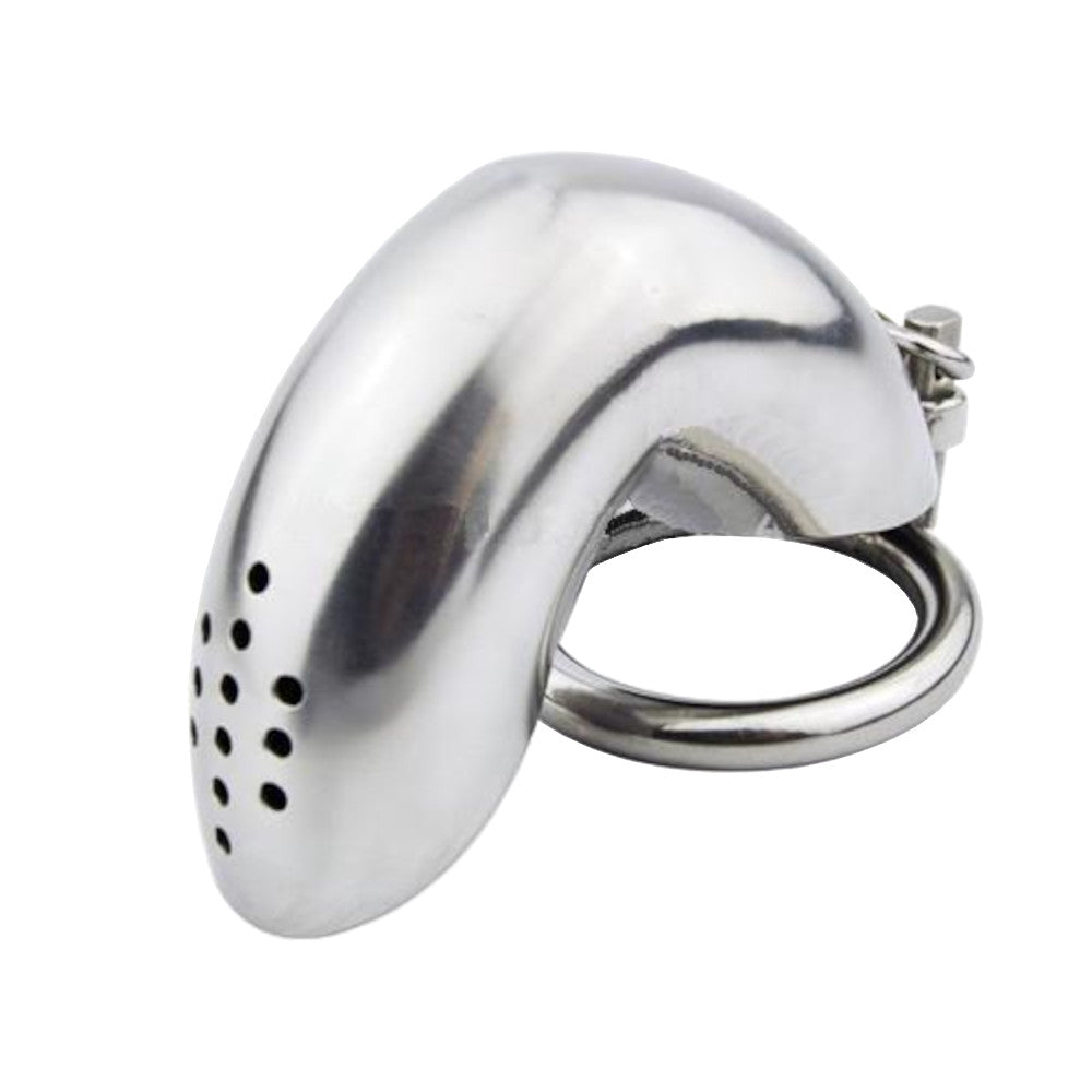 Discover our mini male penile cage crafted from stainless steel. This serious device ensures you can't break free, preventing harmful effects of uncontrolled urges. Studies show chastity improves focus take control today.