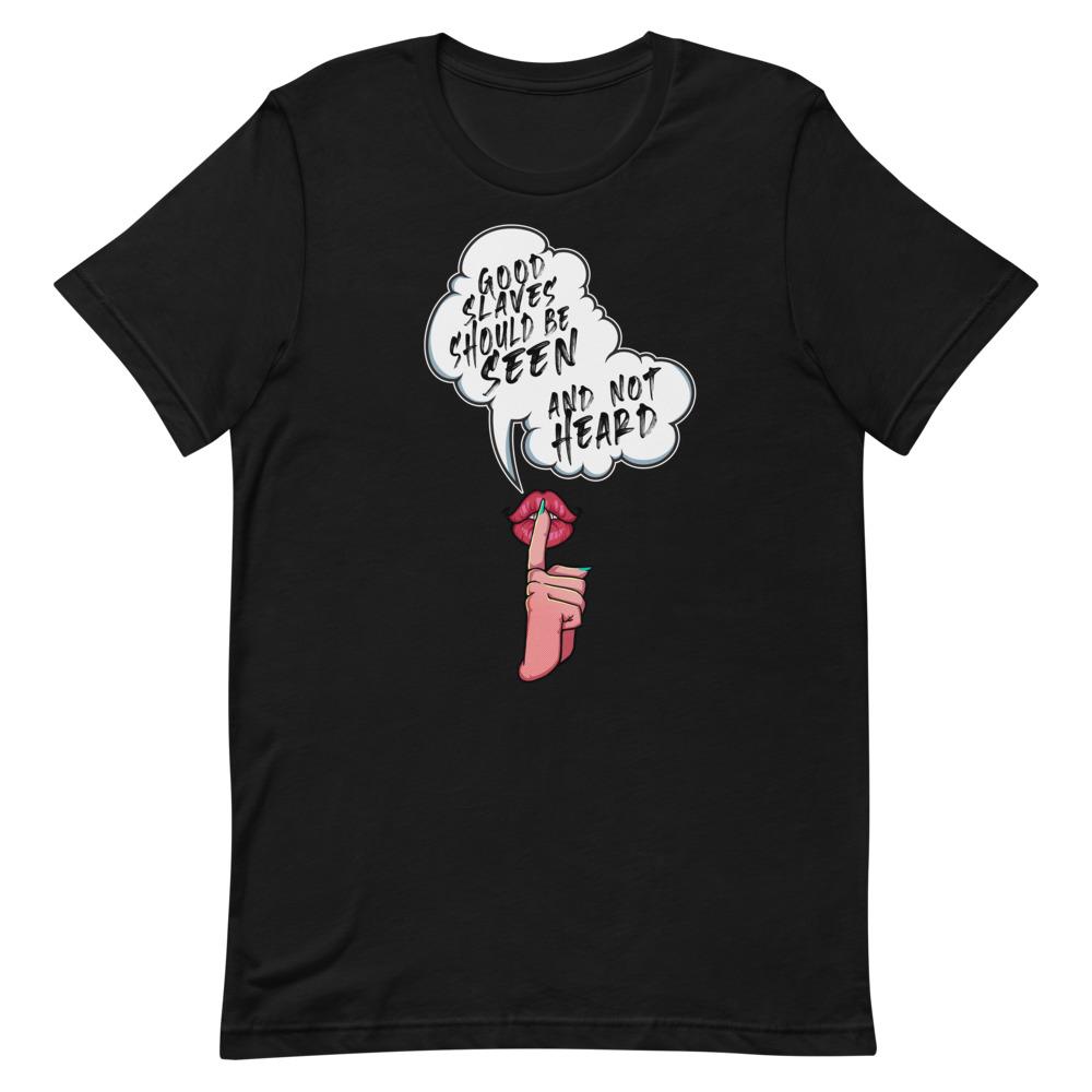 Embrace your identity with this bold tee that speaks volumes without words. Featuring a design that keeps rotten thoughts brushed away, it's perfect for showcasing your gleaming teeth and tempting lips. Whether you're kissing goodbye to the ordinary or simply making a statement, this shirt is a must-have.