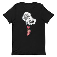 Embrace your identity with this bold tee that speaks volumes without words. Featuring a design that keeps rotten thoughts brushed away, it's perfect for showcasing your gleaming teeth and tempting lips. Whether you're kissing goodbye to the ordinary or simply making a statement, this shirt is a must-have.