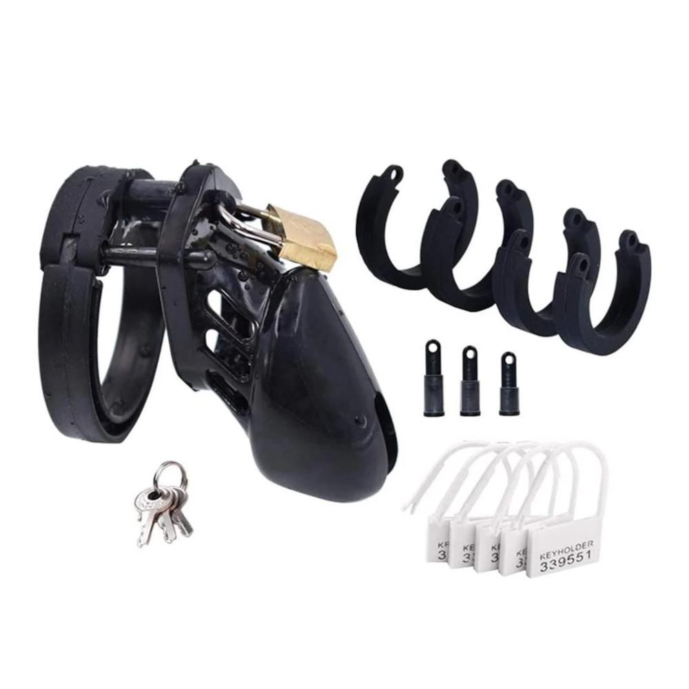 Experience ultimate control with the Midnight Black device. Its ergonomic design ensures comfort while sitting or lying in bed, and the sliding lock mechanism slides securely into place. With a pee hole for convenience, it's the perfect way to enhance your intimate adventures.