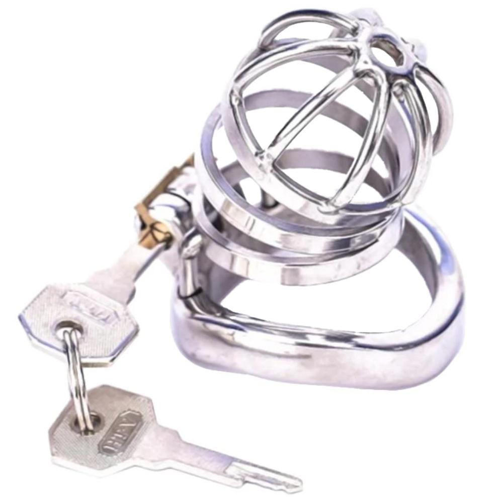 Awake each Friday morning, locked in this metal cock cage, reminding me of her control. Asked to embrace overnight longing, I welcome the weekend's playful lockdown.