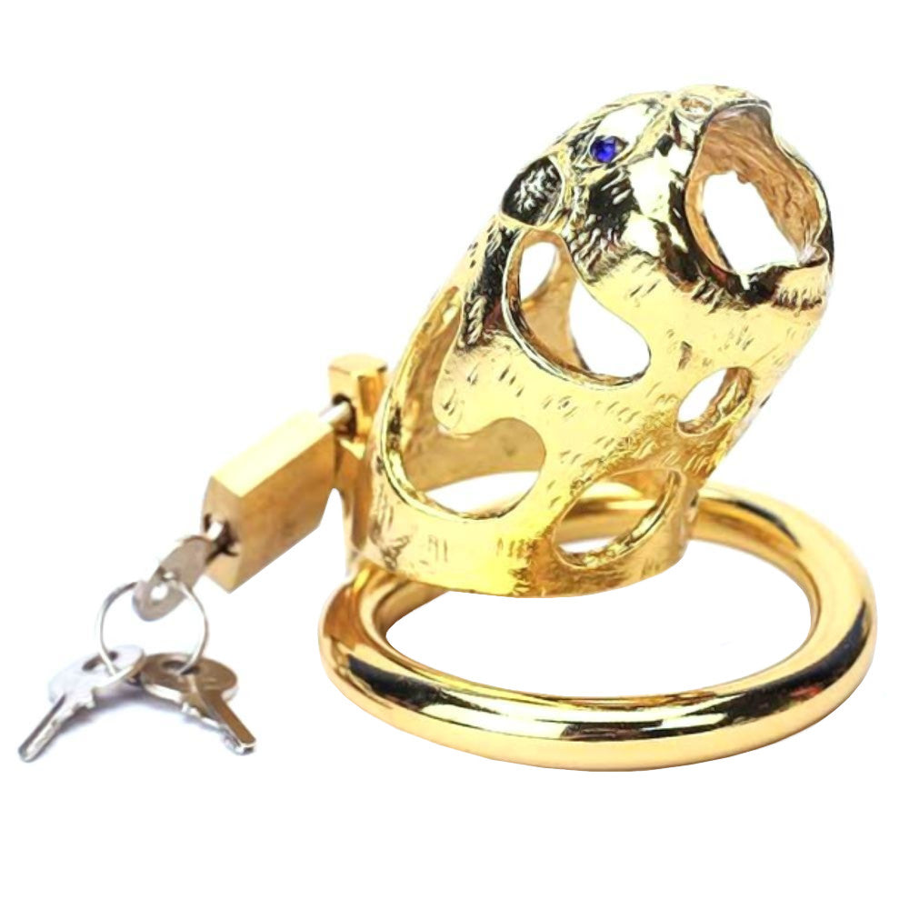 Making cuckold and group play scenarios intensely rewarding, this golden controls your desires while ensuring airy comfort and hygiene. Benefit from its secure fit and regal design without any harmful drawbacks.