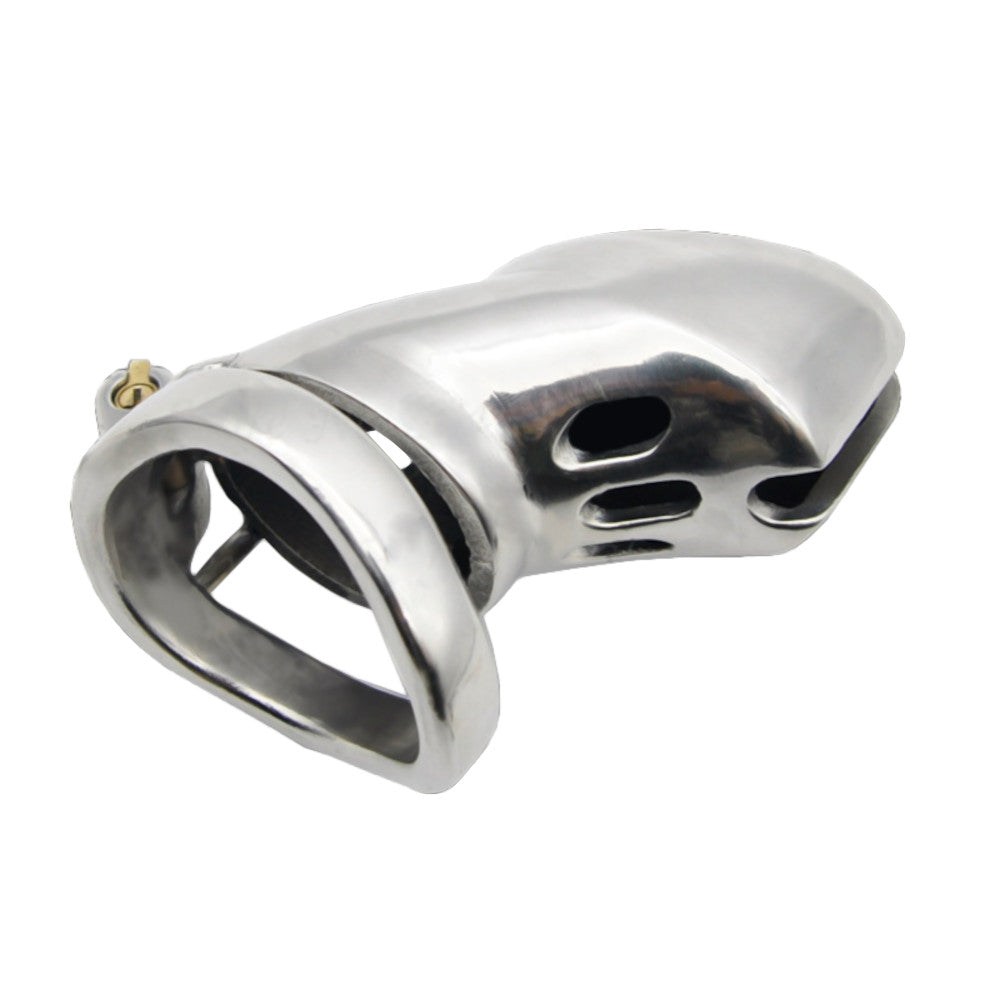 Explore long-term Chastity with our metal device, enforcing orgasm denial and control over sexual urges. Its weighty build offers a permanent reminder of submission.