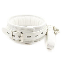 Gift yourself or someone special this summer with our elegant yet fierce White Vegan Leather Collar and Leash. Make your shopping mad and add an insane twist to your style, because sophistication doesn't take a vacation.
