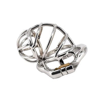 Embrace secure metal chastity with our stainless steel penile cage. Its comfortable sleeve prevents a loose fit, and the bent design ensures no unexpected pop-outs. As snug as a sock, it's the perfect solution for your needs.