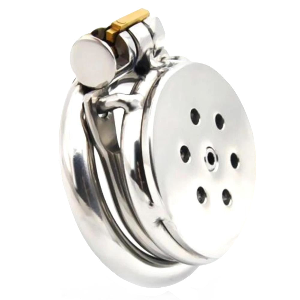 Achieve self-control and enhance intimacy with the stainless steel cage. Designed for men, it discreetly handles dysfunction, letting men focus beyond their dicks, under the eye of bossy women.