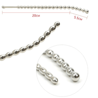 Elevate your pleasure with our 10-inch beaded sounding dick cage! This thin yet girthy stainless steel plug offers comfy insertion for both narrow and wider urethras. Body-safe and durable, it's designed for ultimate satisfaction.