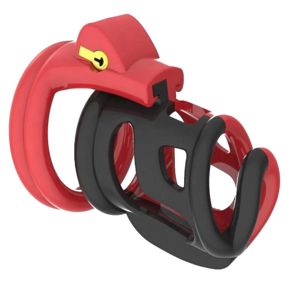 Prevent sneaky escapes with the Oath Keeper silicone device. This durable resin male cage comes with a set of adjustable rings, ensuring your sub feels like a prisoner, making progress in your chastity journey.