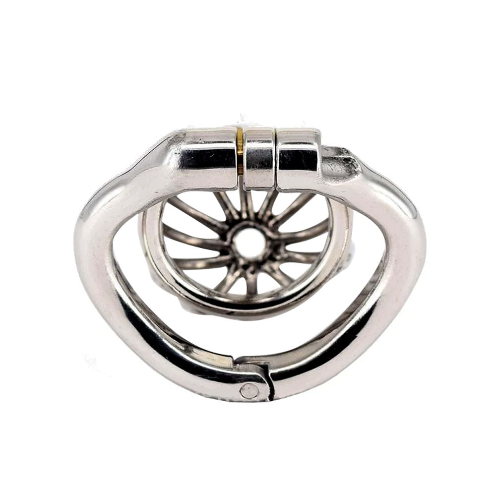 Elevate daily chores with the Helpless Captive cock cage, a sleek metal device that discreetly disciplines under clothes. Perfect for shirts, shopping, and your list of tasks, it ensures focus, control, and a hint of thrill throughout your day.