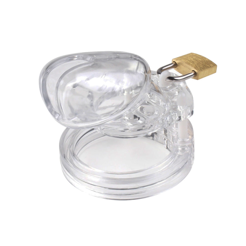 Don't miss the chance to serve your dom with our transparent chastity cage. This discreet device turns any loser into a devoted partner, embracing the role of a humble eunuch while enhancing intimacy and trust.