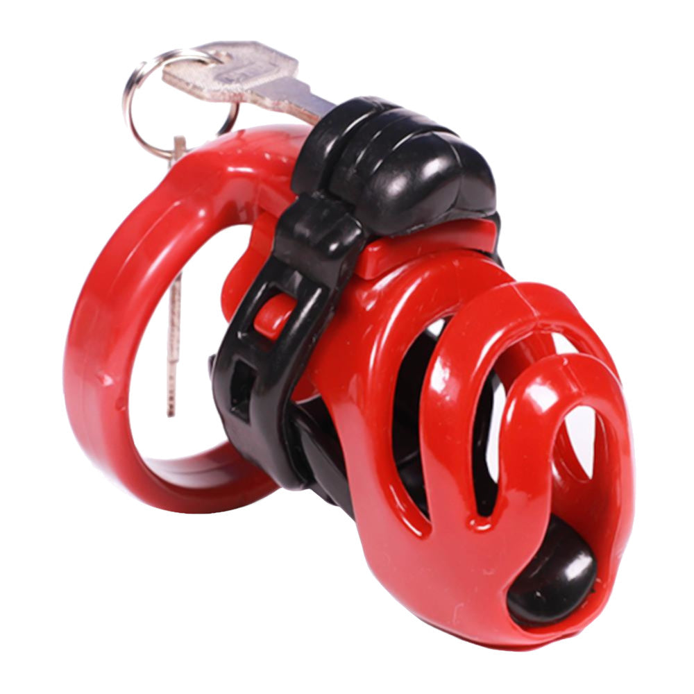 Transform your married dynamics with this bio-resin chastity cage, perfect for femdom scenarios. The smallest ring ensures a comfortable fit, giving wives control over their husband's sex life.