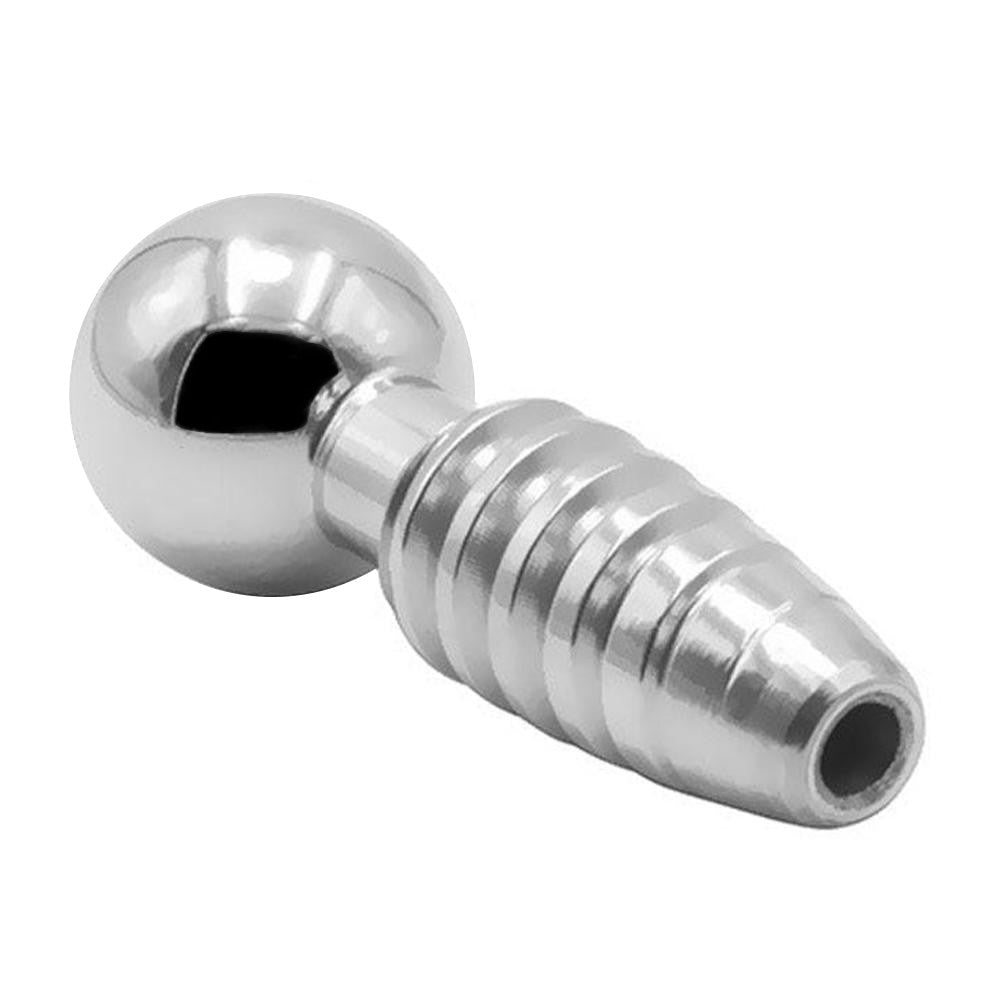 Enhance your chastity play with this short, steel chastity cage. Threaded for intense penis stimulation, it ensures orgasms are a thrilling ruin of sensation. Perfect for those seeking prolonged pleasure and control.