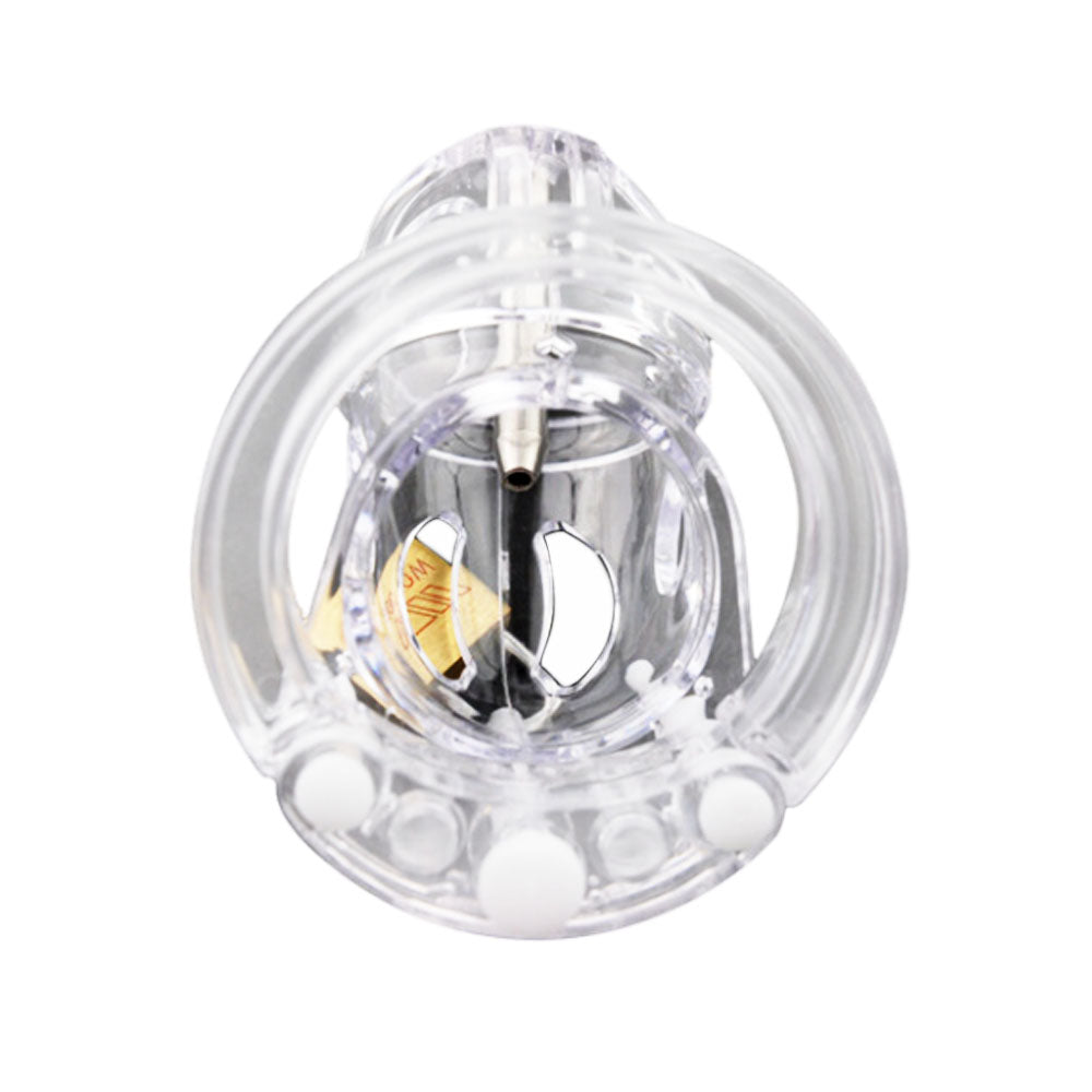 The Permanent Punisher urethral male body device offers cursed thrill with its soft, transparent finish. Hard to unlock, it teases temptations, punisher against Houdini-like escapes.