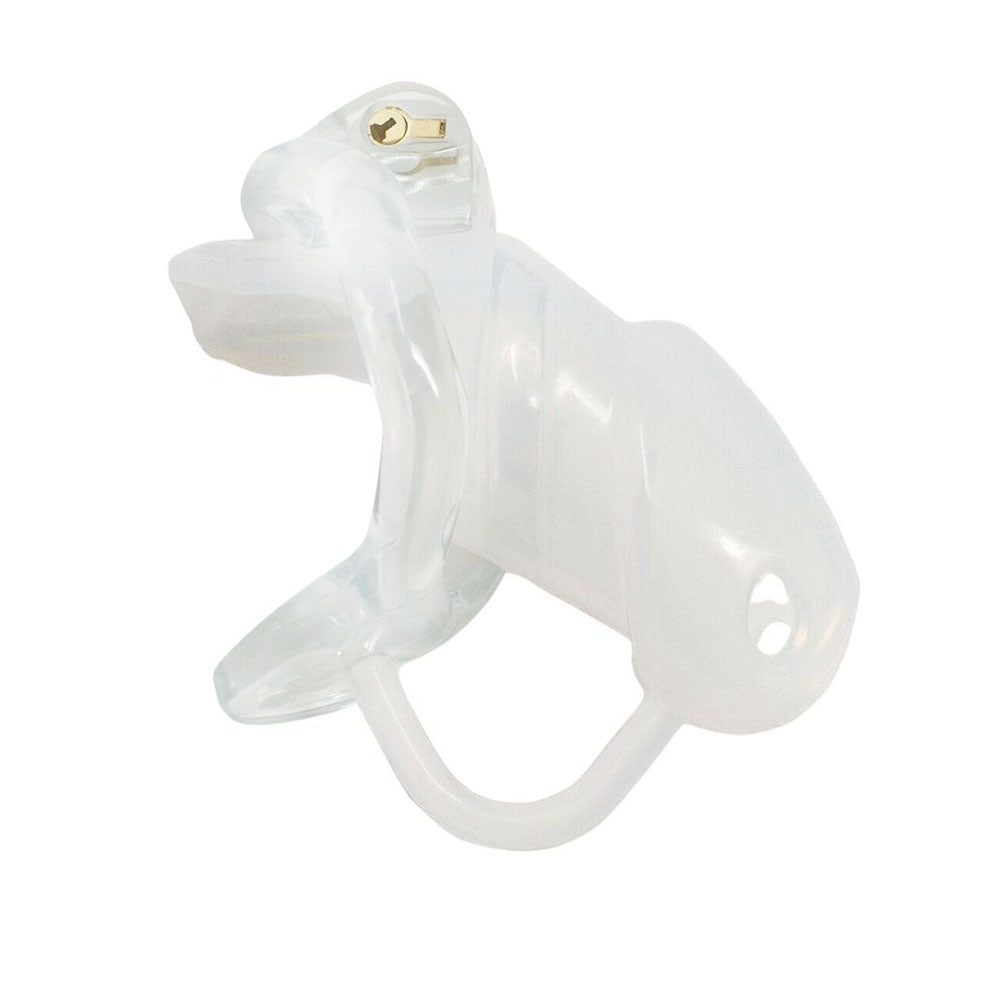 Achieve ultimate submission with our Maximum Security Prison Silicone cage. Spikes tease while offering a snug fit, keeping you pegged and strapped into control, even in bed. Cock cage metal and spikes chastity ensure you remain tied to your keyholder's desires.