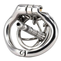 Unlock deep desires with this tiny cage. The plug fits securely, while sensations drip through spikey slaps perfect for those eating up control and restraint.
